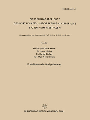 cover image of Kristallisation der Hochpolymeren